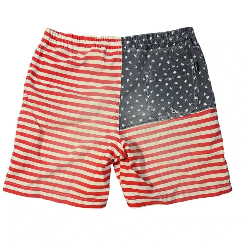 Chubbies Swim Trunks Mens Small USA Flag Stars Stripes Made in USA Pockets